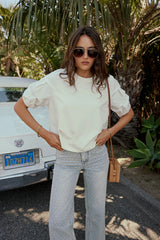 Wyatt Tiered Sleeve Top in Cream
