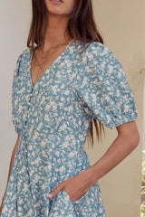 Sandra Button Front Maxi Dress