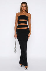 Midnight Rain Maxi Dress Black