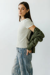 Marcie Striped Tee in Green