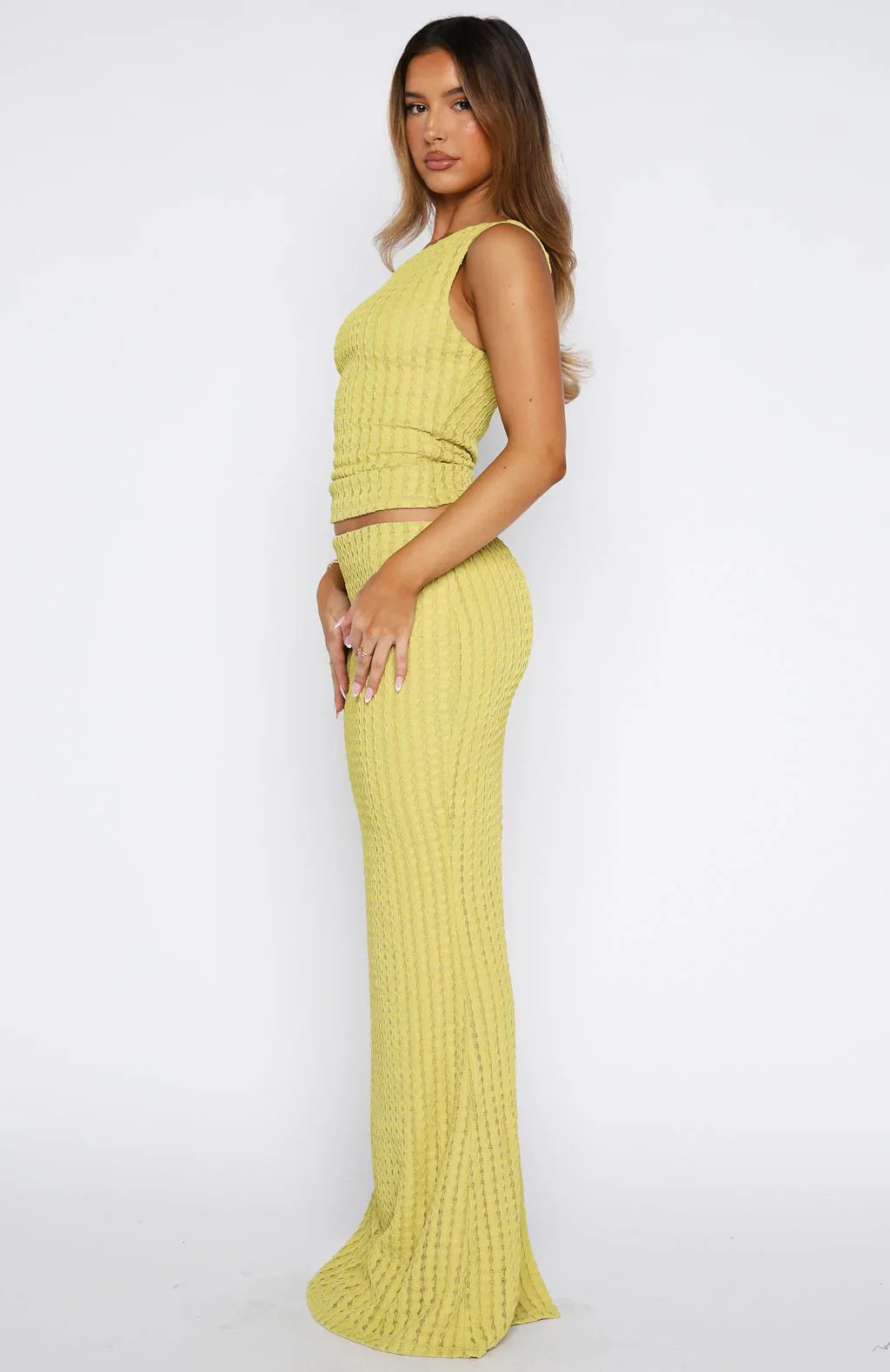 Top To Bottom Maxi Skirt Limeade