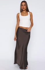 Keep Coming Back Maxi Skirt Charcoal