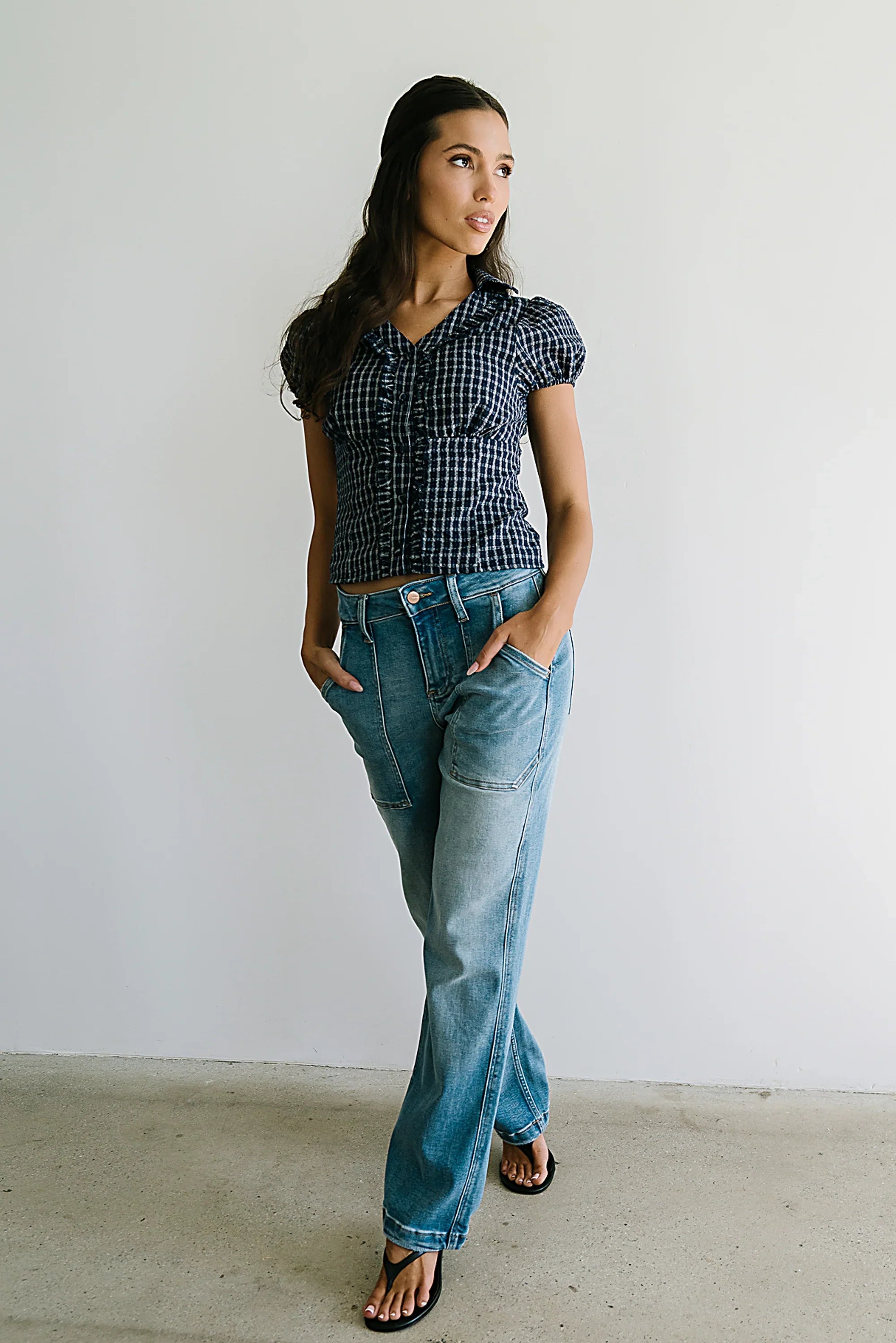 Bethany Plaid Blouse