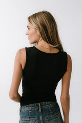 Alder Fitted Tank in Black